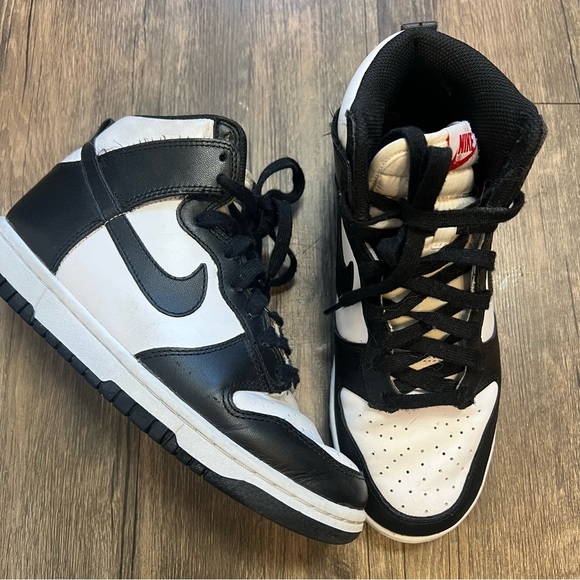 Nike Dunk High Black White Athletic Sneakers Logo High Top Unisex Basketball 7 - Picture 6 of 11
